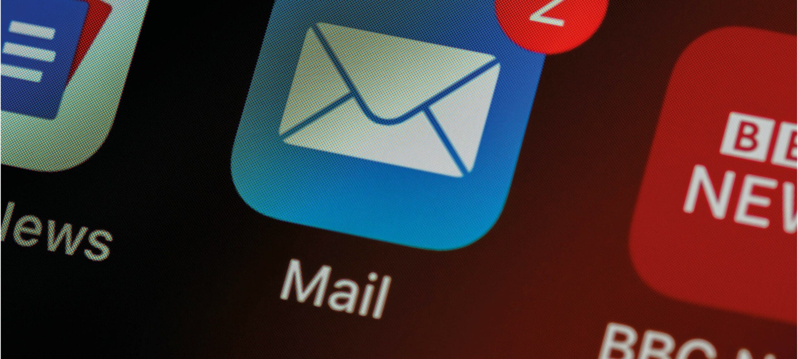 E-mail icoontje op smartphone