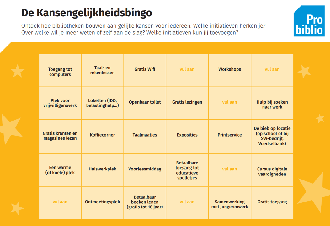kansengelijkheidsbingo